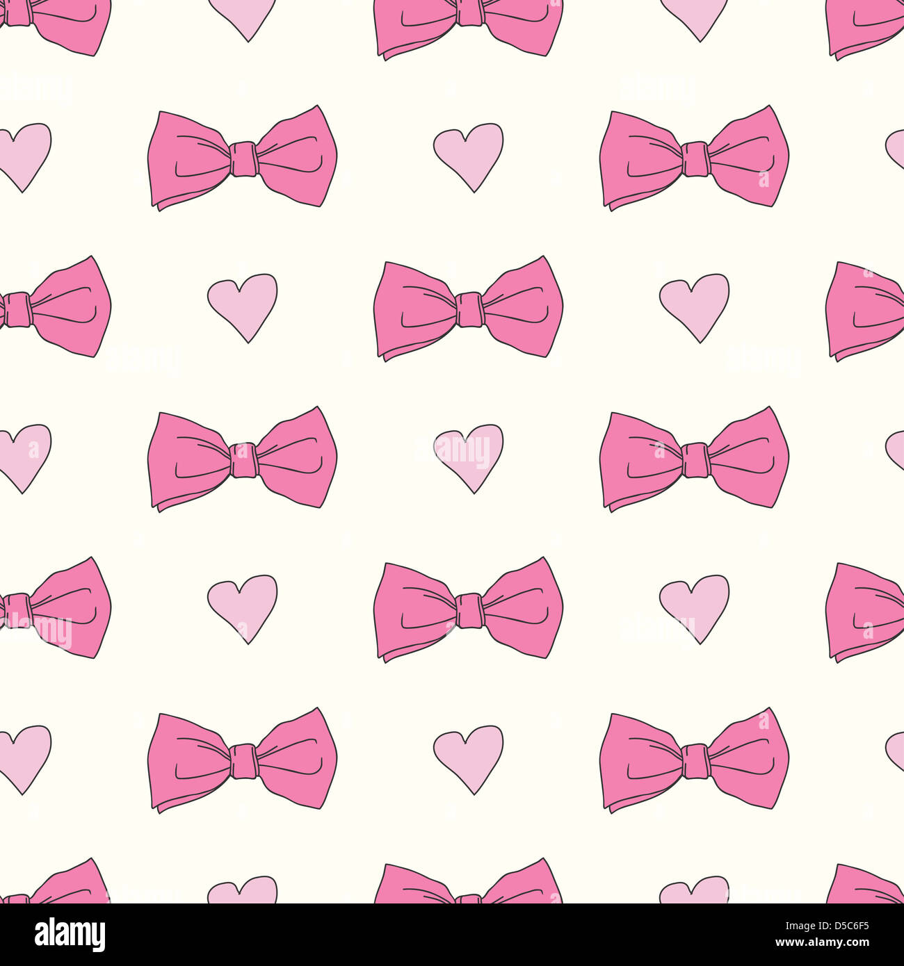 Seamless pattern with bows Stock Photo - Alamy