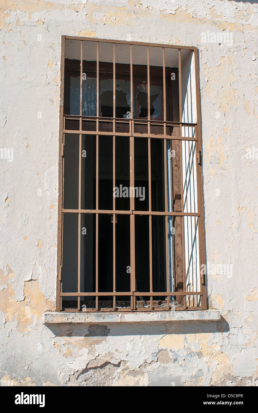 Window of prison in Jerusalem old city Stock Photo