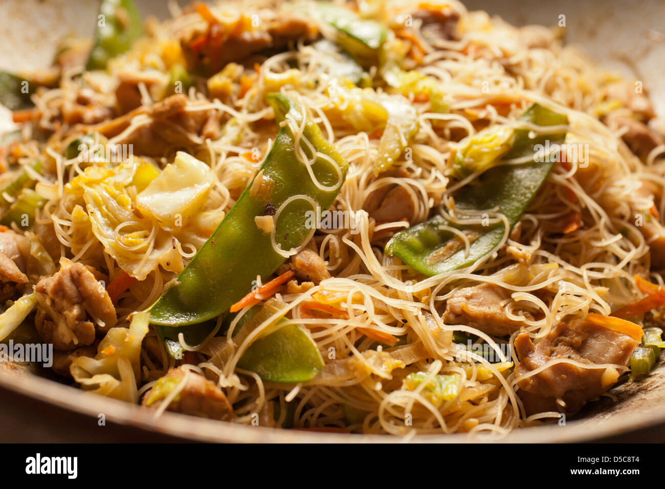 Pancit Bihon Philippine fried rice noodles Stock Photo