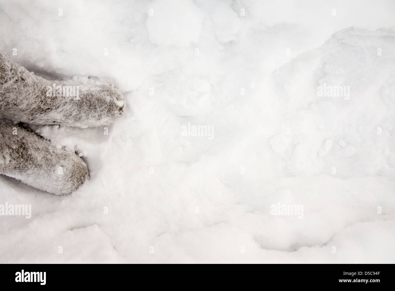 Russian winter concept. Boots (valenki) over snow background Stock ...