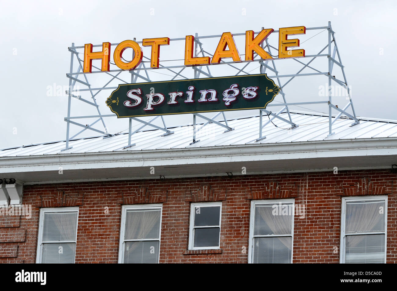 Hot Lake Springs, Grand Ronde Valley, Oregon. Stock Photo