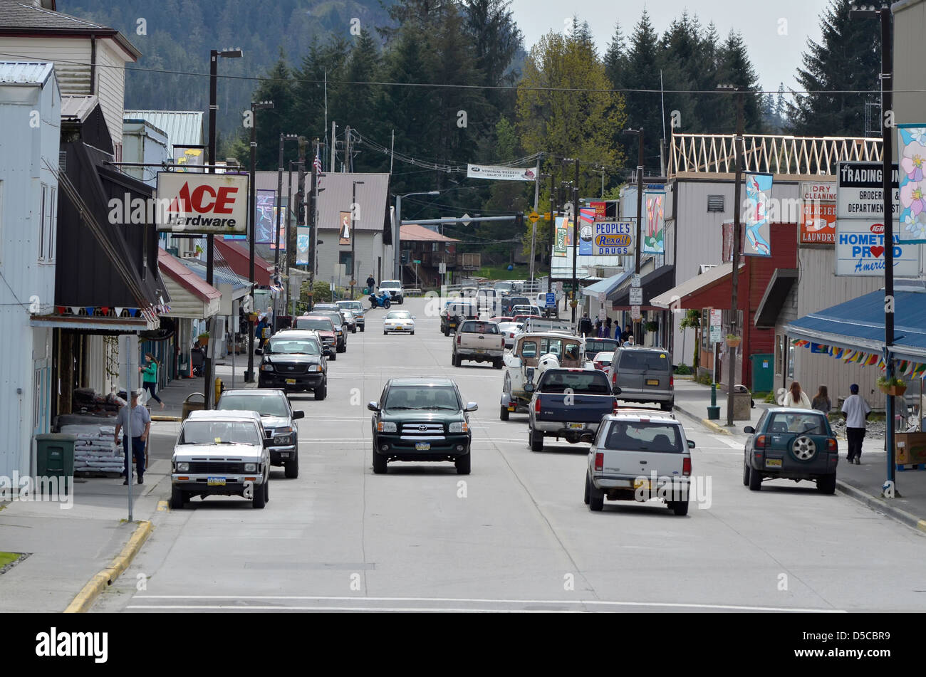 Downtown Petersburg, Alaska Stock Photo Alamy