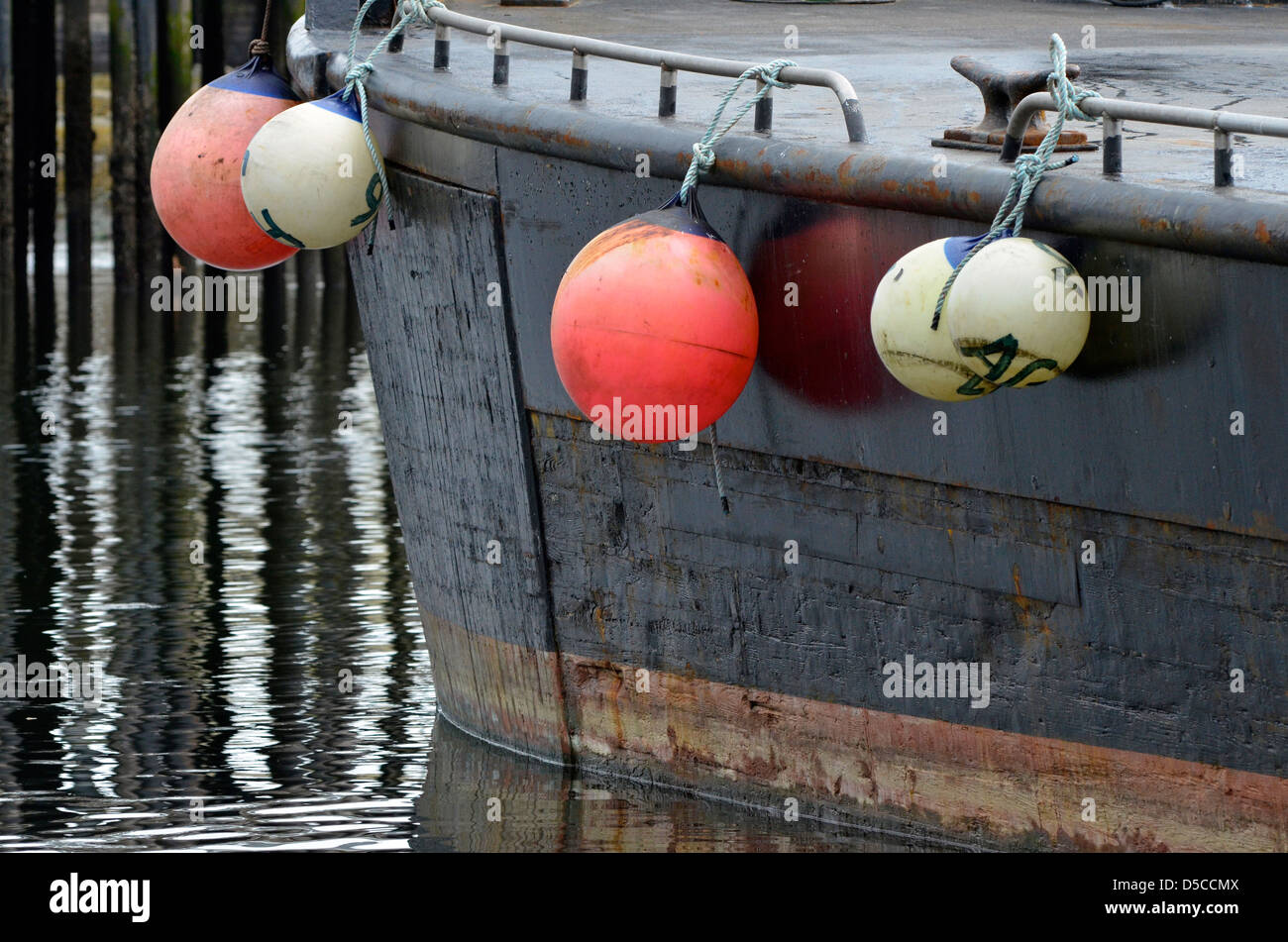Floats on a fishing boat, Petersburg, Alaska Stock Photo Alamy