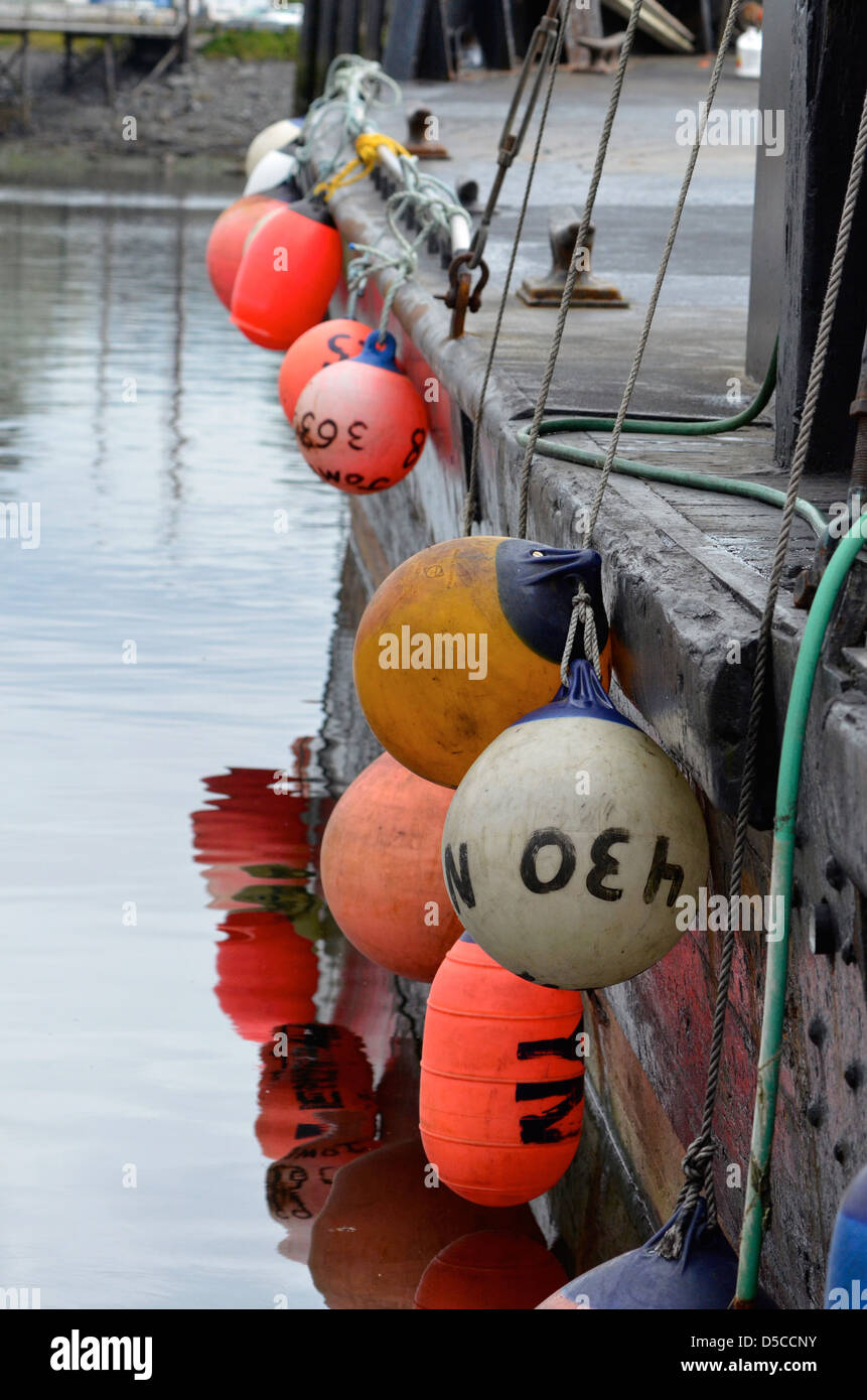 Floats on a fishing boat, Petersburg, Alaska Stock Photo Alamy