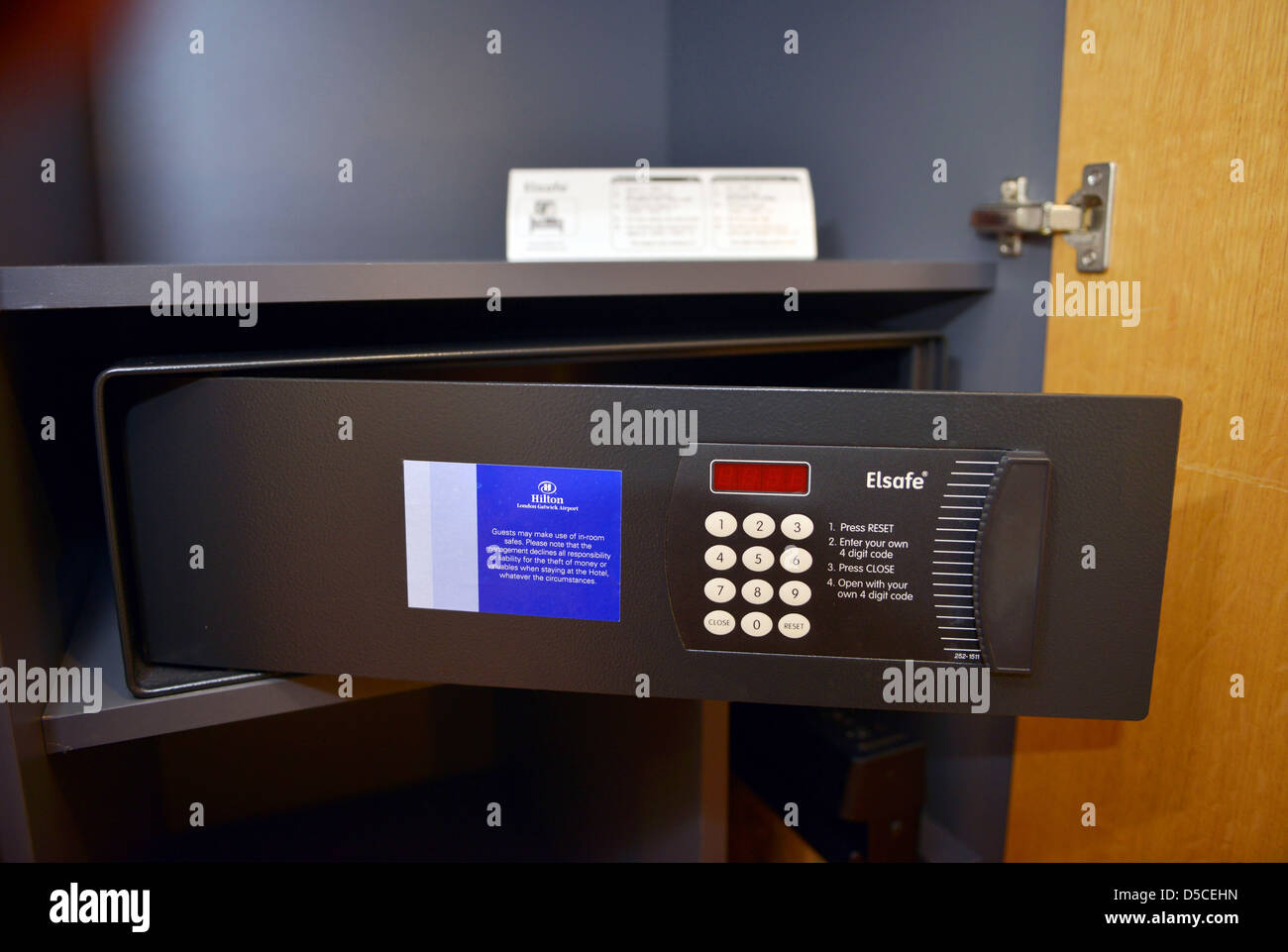 Room safe, hotel room safe Stock Photo Alamy
