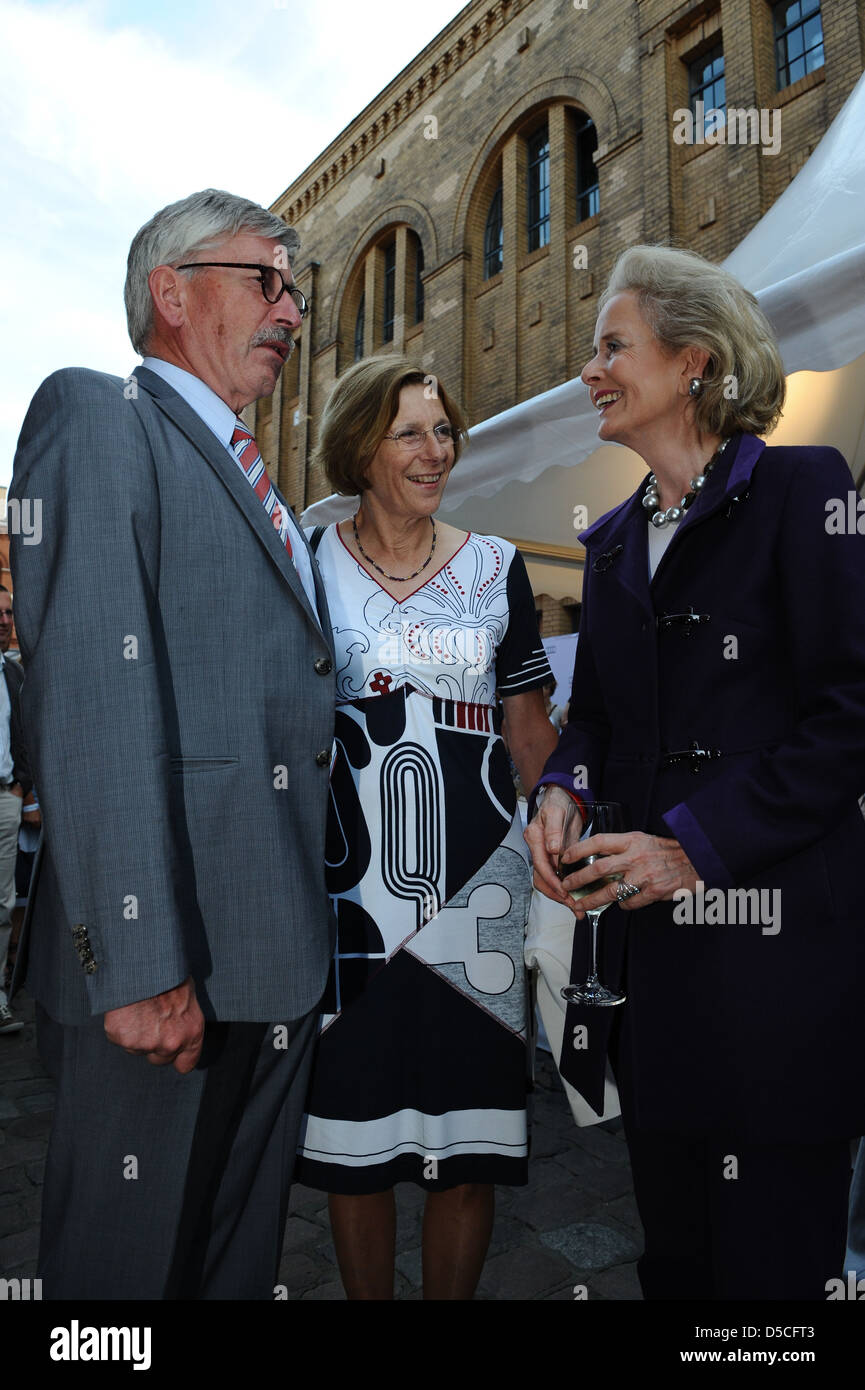 Thilo Sarrazin and his wife and Isa von Hardenberg at Audi Klassik Open Air at Kulturbrauerei. Berlin. Germany - 17.08.2011 Stock Photo