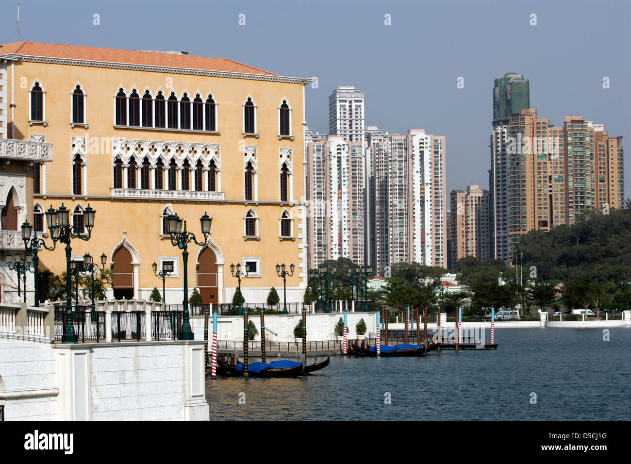 Exterior of The Venetian Hotel and Casino resort in Macau Stock Photo