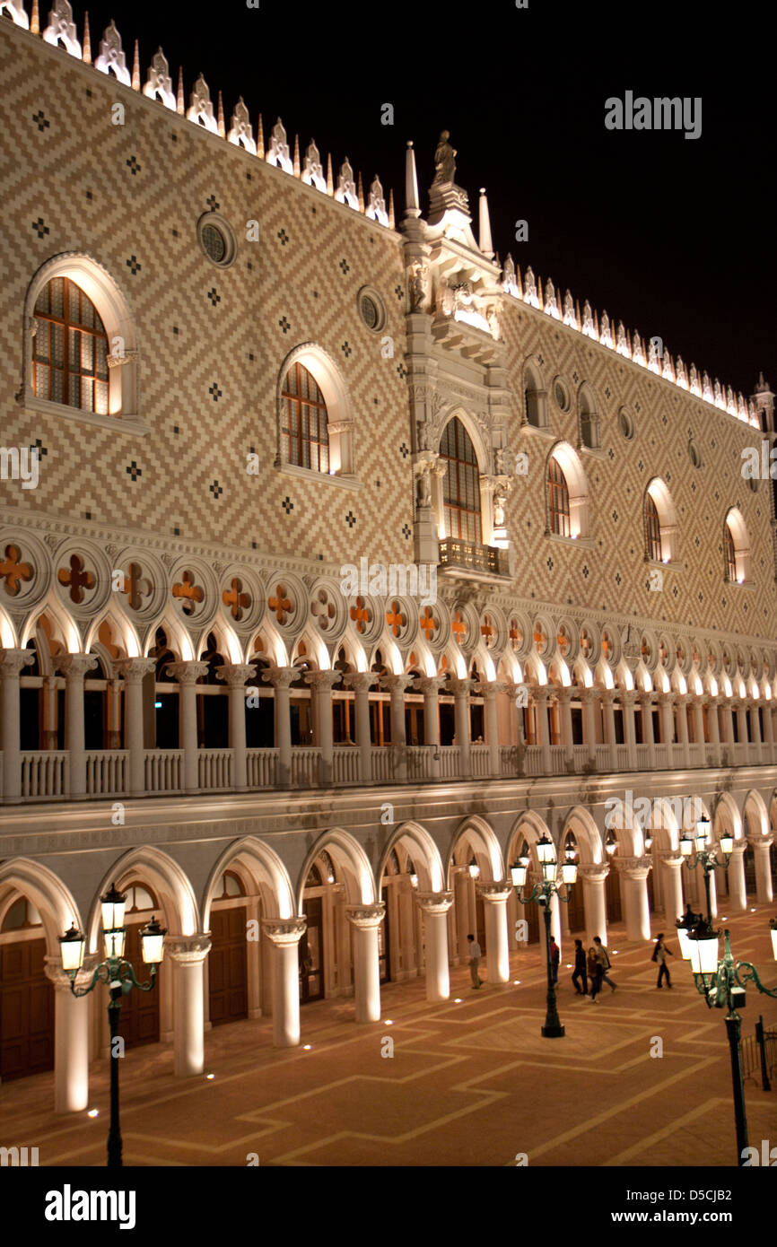 Exterior of The Venetian Hotel and Casino resort in Macau Stock Photo