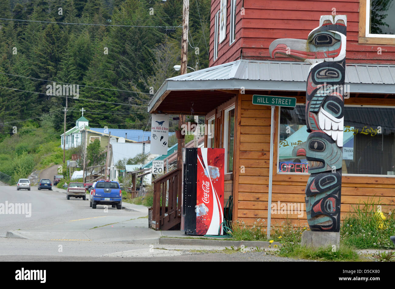 Totem in Hoonah, Alaska Stock Photo Alamy