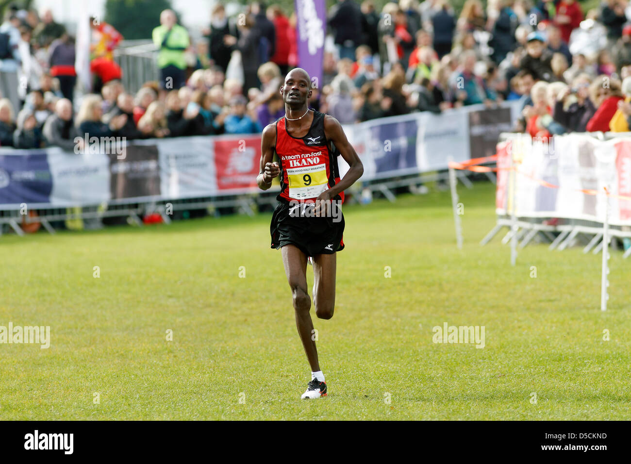 Kenya's Luka Rotch winner of the Nottingham Half Marathon in 2012, time