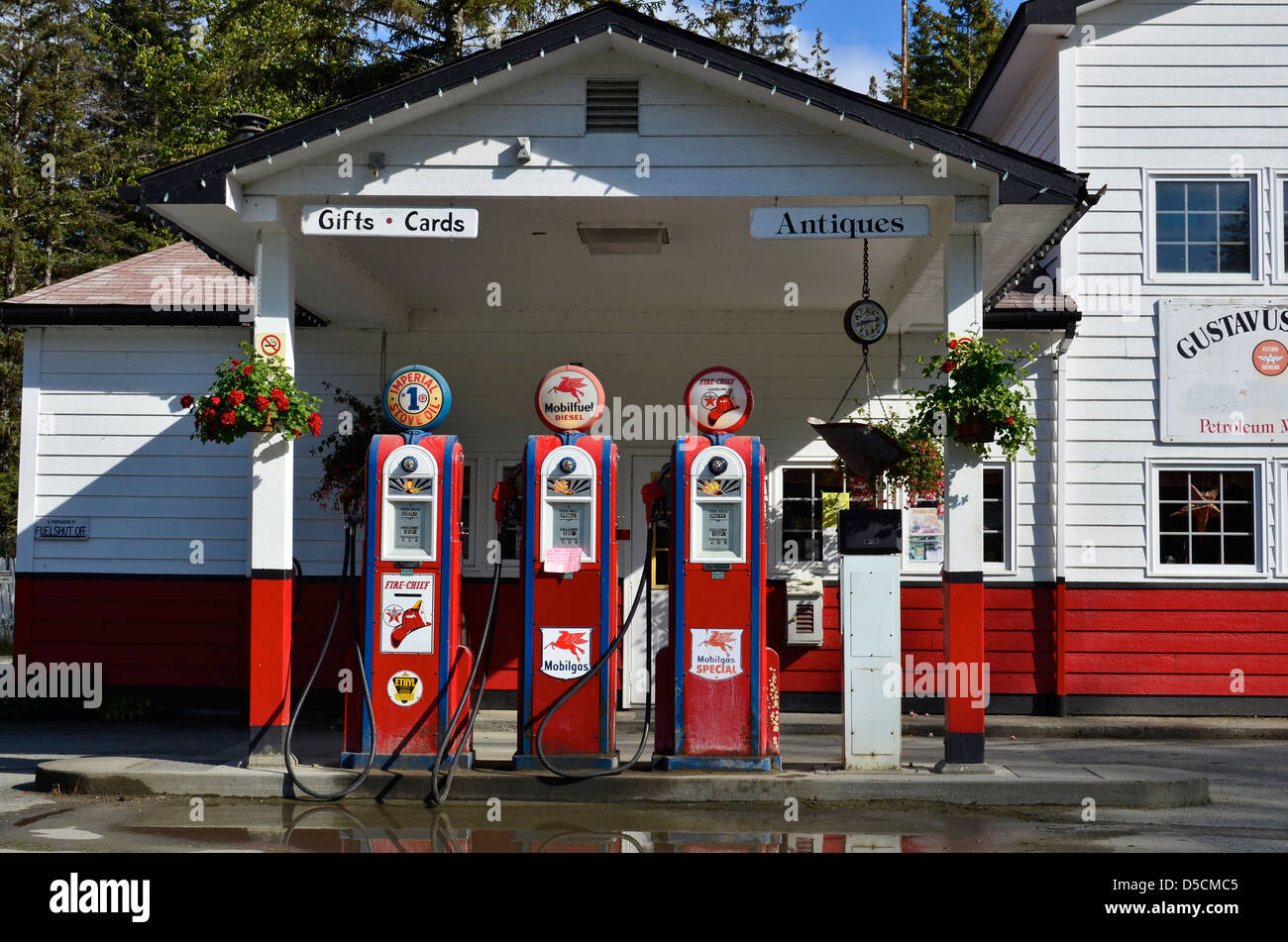 Gustavus Dray, a store and gas station in Gustavus, Alaska. Stock Photo