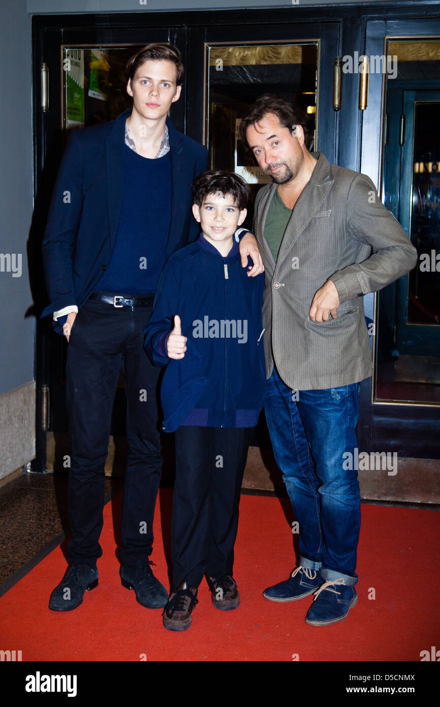 Bill Skarsgard, Jonathan and Jan Josef Liefers at the premiere of ...