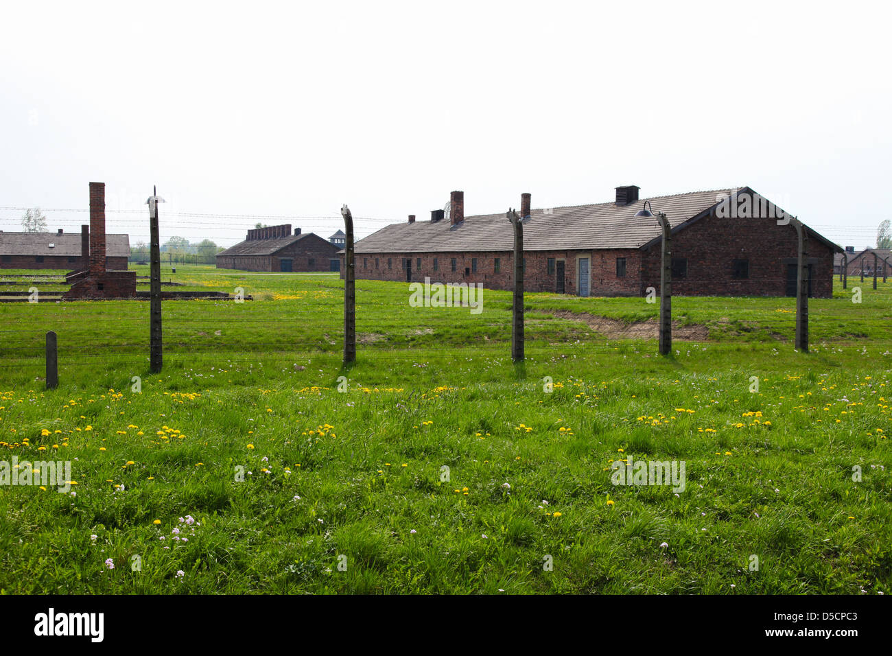 Auschwitz Camp, a former Nazi extermination camp in Poland. Stock Photo