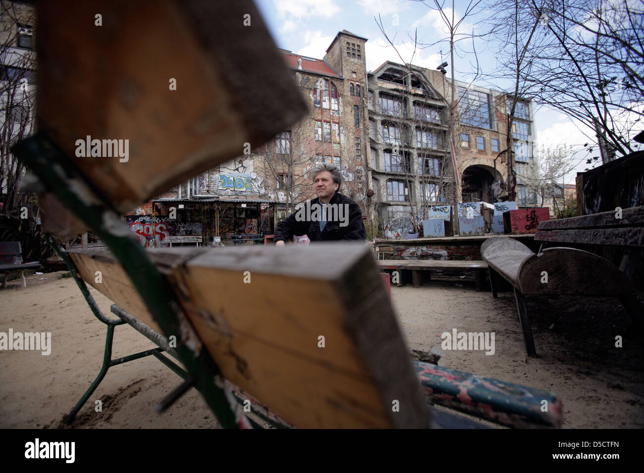 Berlin, Germany, Ludwig Eben, former manager of the Cafe Zapata in Tacheles Stock Photo