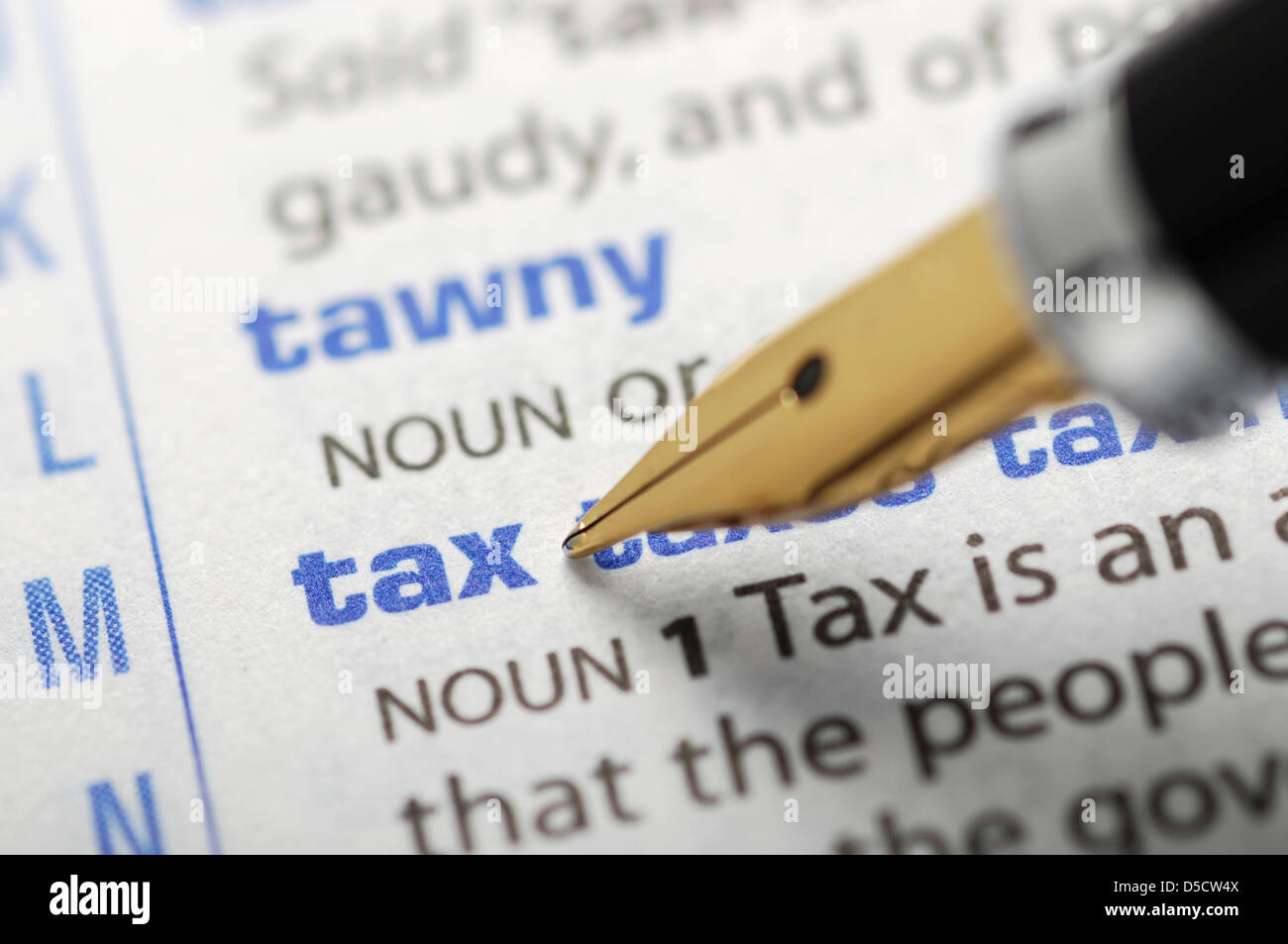 Tax - Dictionary Series Stock Photo