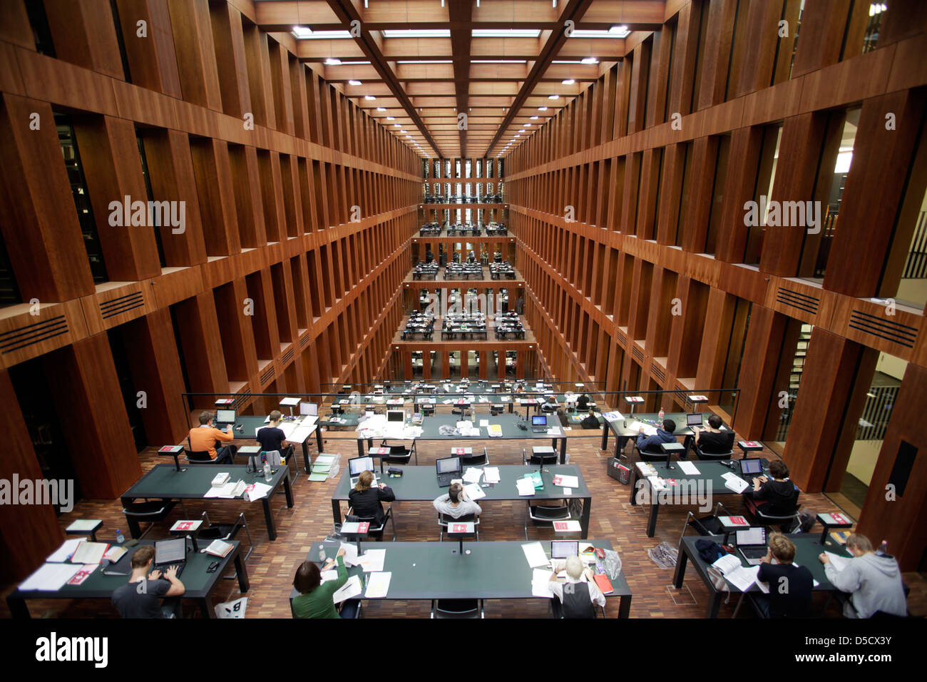 Berlin, Germany, the reading room at the Jacob and Wilhelm Grimm Center Stock Photo