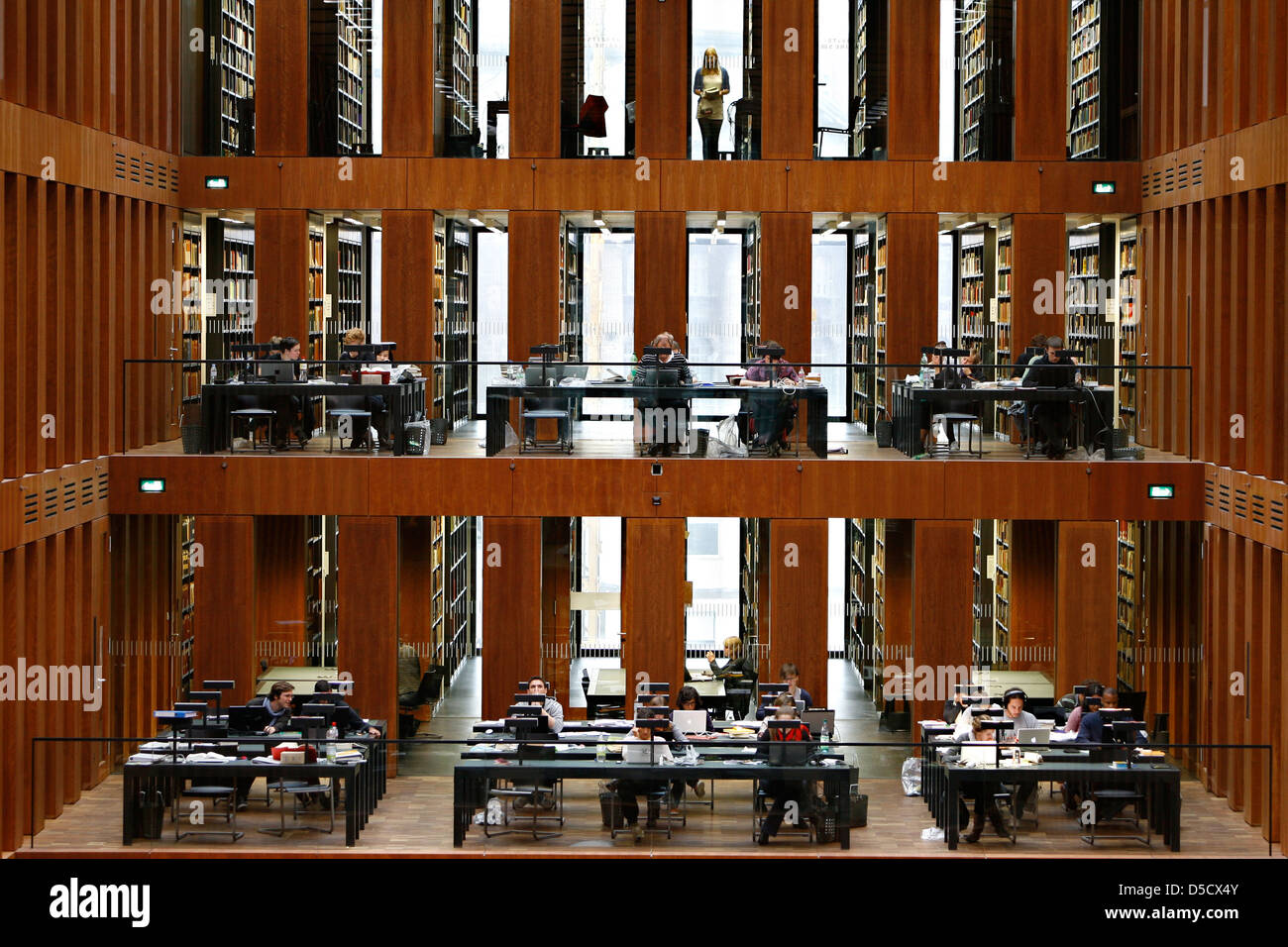 Berlin, Germany, the reading room at the Jacob and Wilhelm Grimm Center Stock Photo