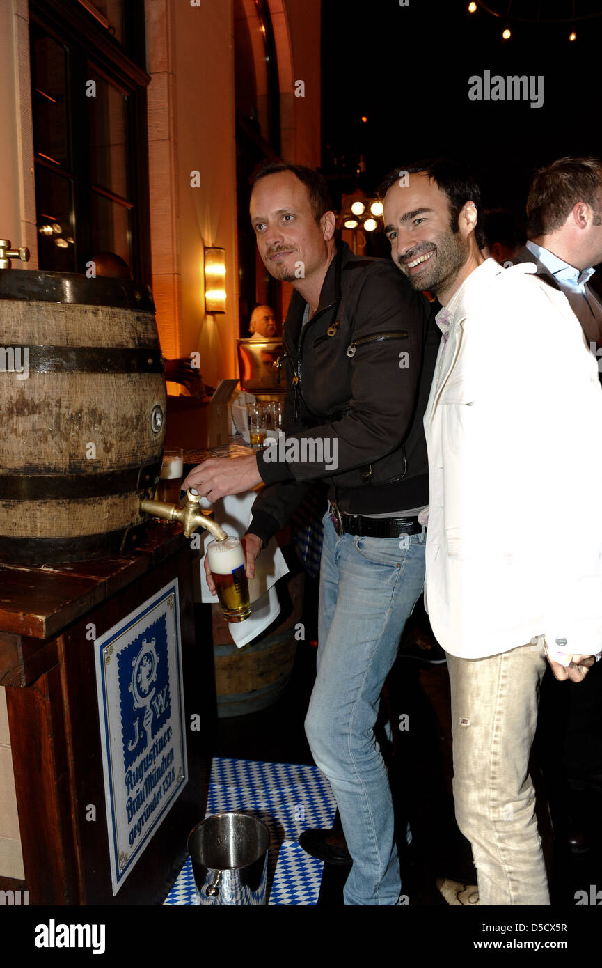 Klaus Unrath and Ivan Strano at 2nd BASE Media Get together ('Medientreff') at Gendarmerie. Berlin, Germany - 08.09.2011. Stock Photo