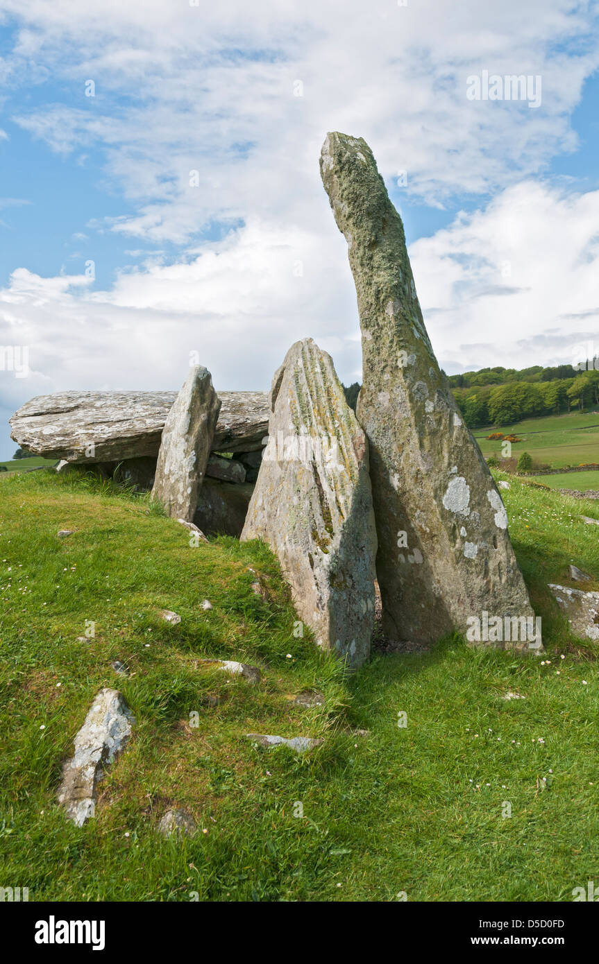 Scotland, Creetown vacinity, Cairn Holy II, Neolithic chambered burial cairn Stock Photo