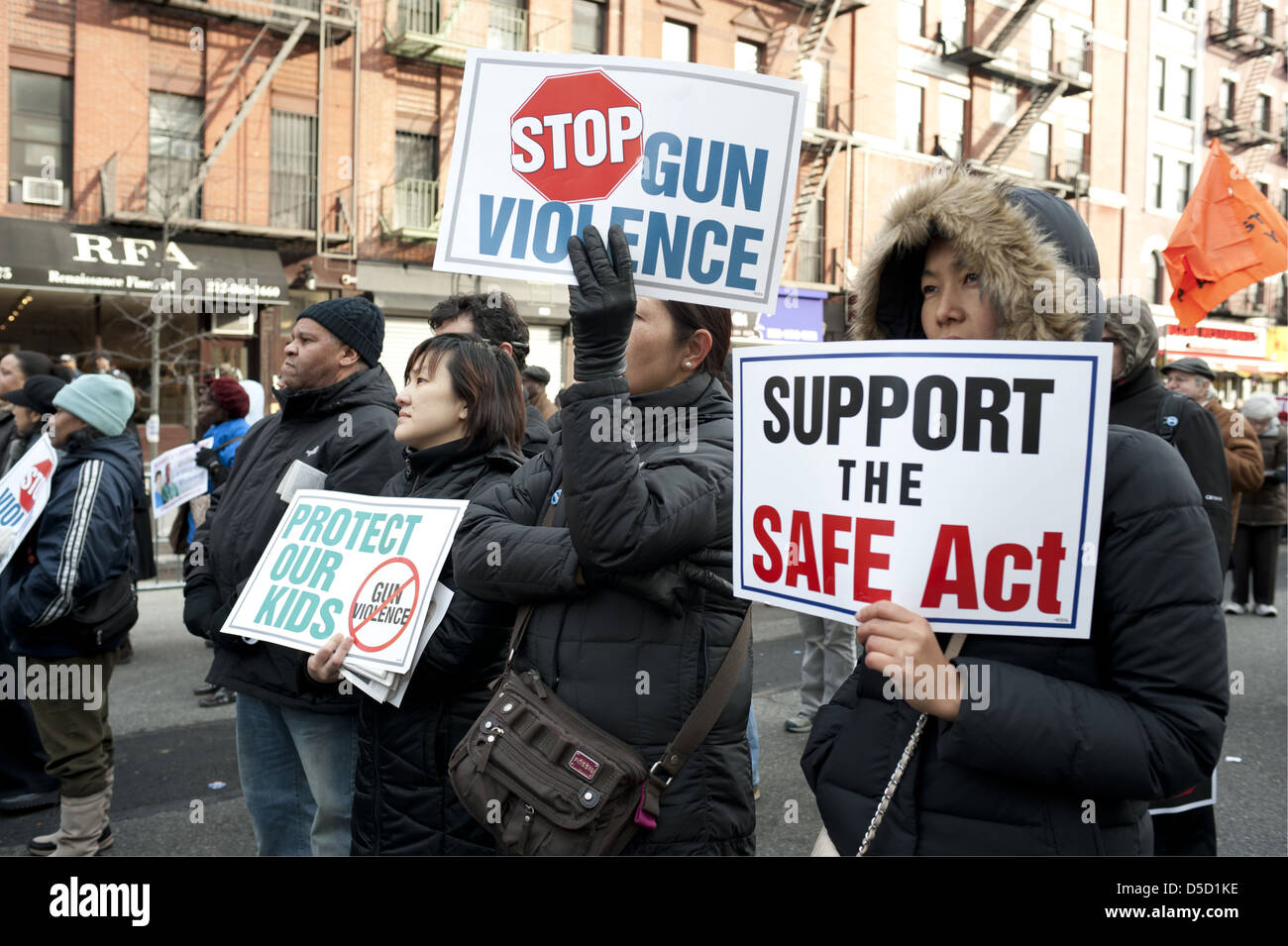 Anti-gun rally in the Harlem neighborhood of Manhattan, on March 21 ...