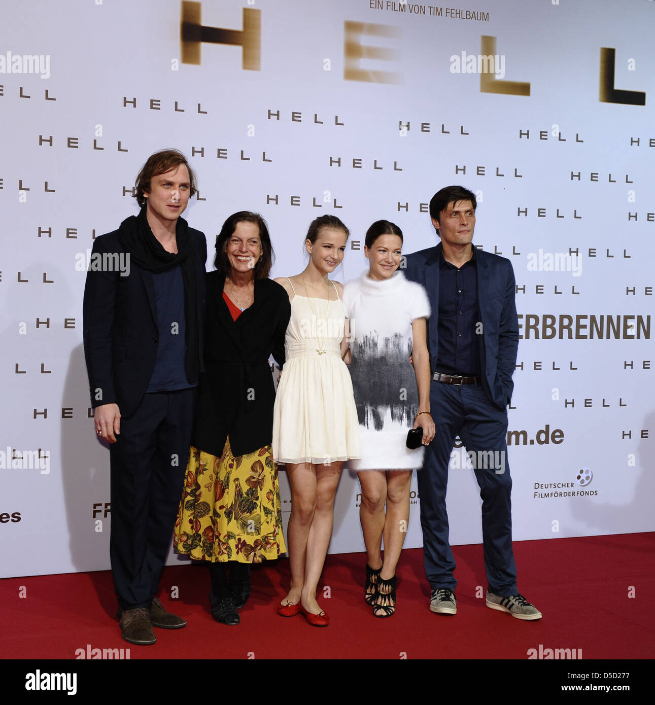 Lars Eidinger, Angela Winkler Hannah Herzsprung, Lisa Vicari, Stipe Erceg the premiere of 'Hell' Kino in der Kulturbrauerei Stock Photo