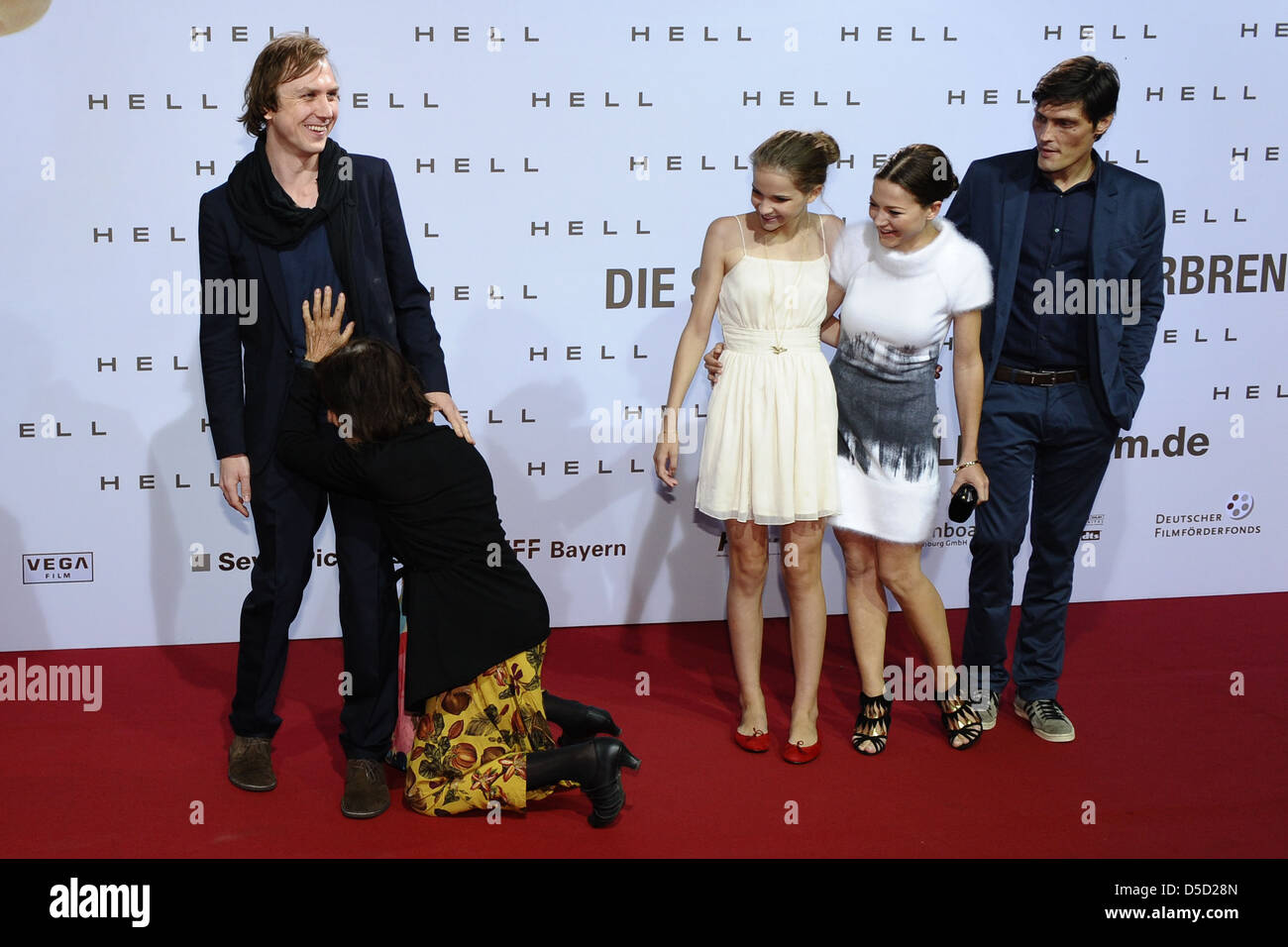 Lars Eidinger, Angela Winkler Hannah Herzsprung, Lisa Vicari, Stipe Erceg the premiere of 'Hell' Kino in der Kulturbrauerei Stock Photo