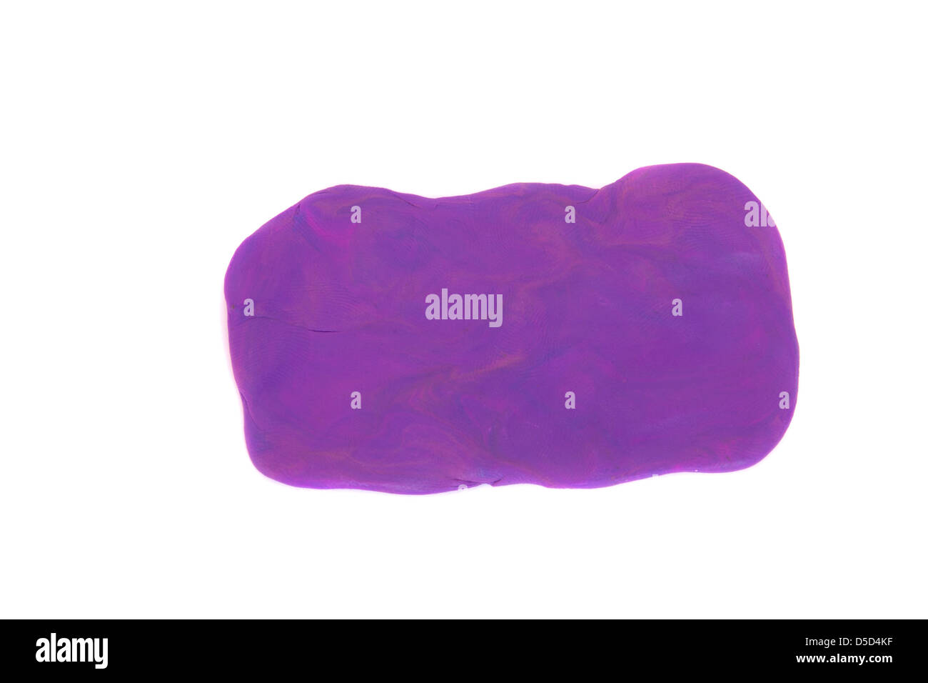 Plasticine purple background free-form isolated on white. Stock Photo