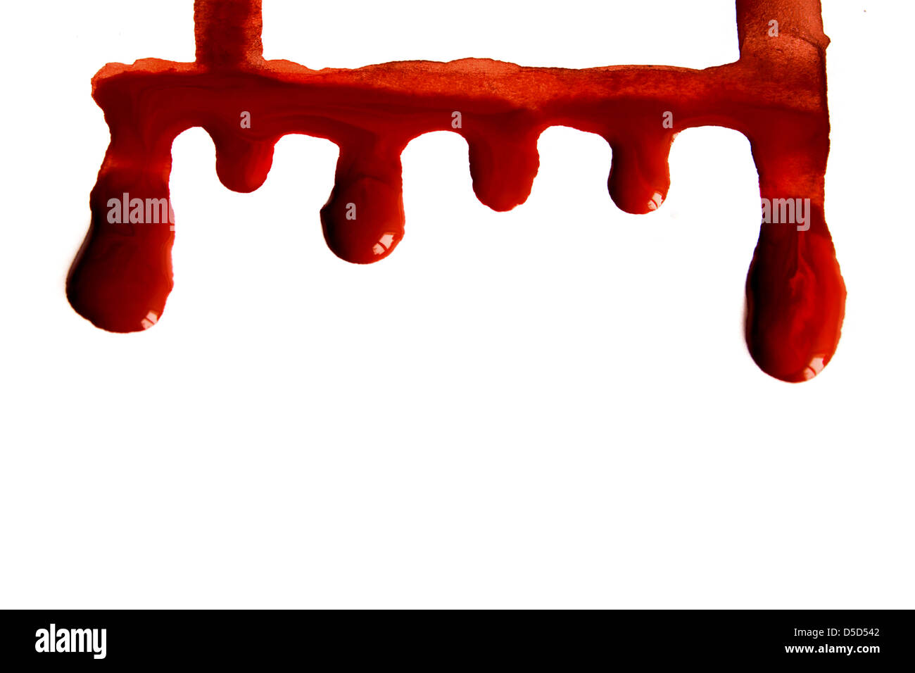 Blood stains isolated on white background Stock Photo
