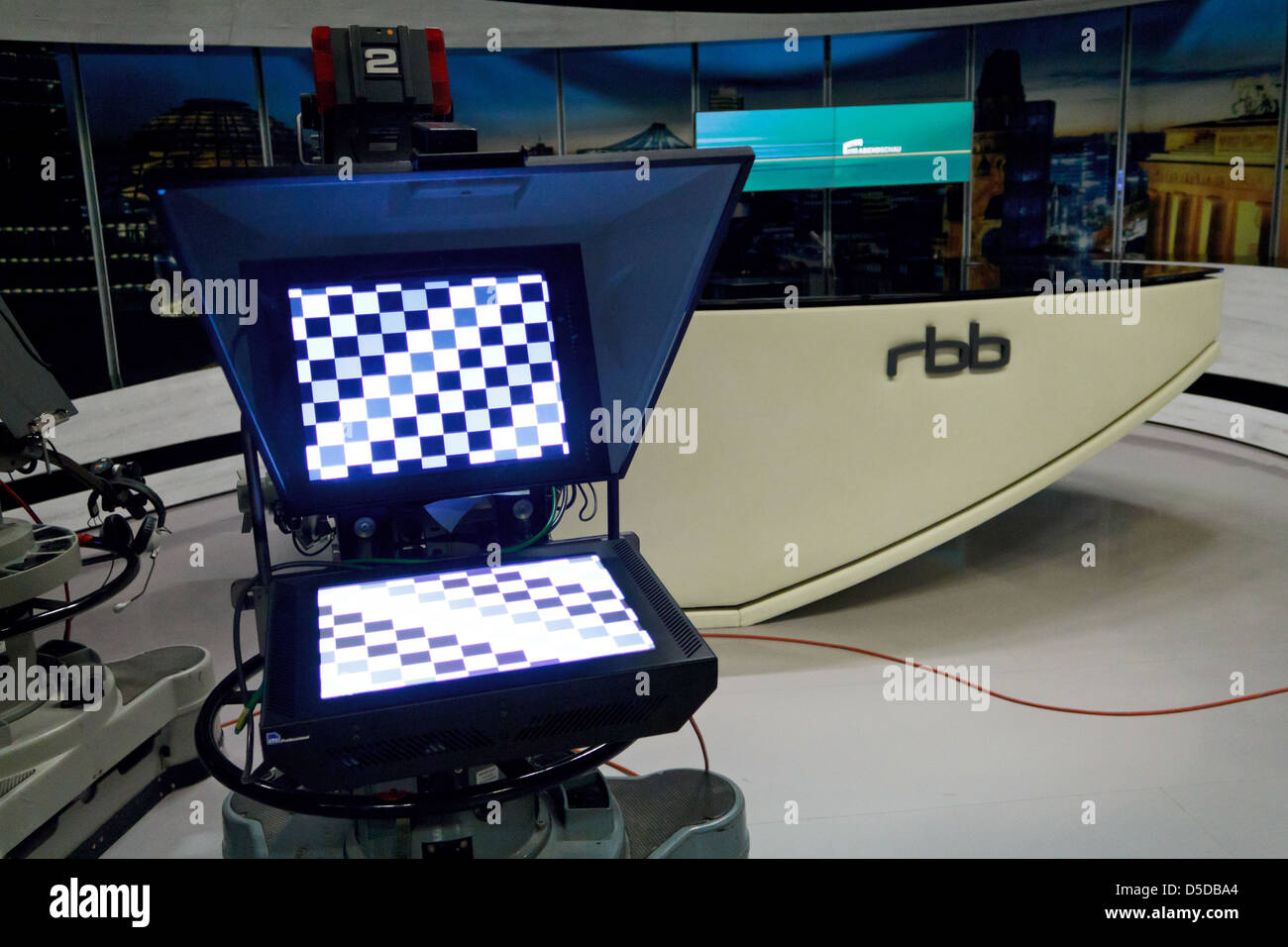 Berlin, Germany, Studio Camera on RBB television studio Stock Photo