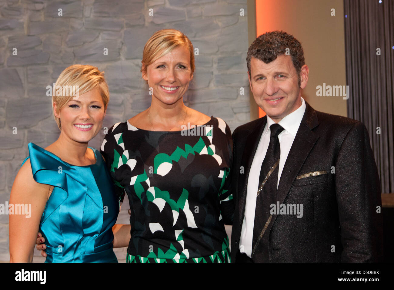 Helene Fischer, Andrea Kiewel, Semino Rossi at the recording of German ZDF TV show 'Adventsshow' at MMC studios. Cologne, Stock Photo