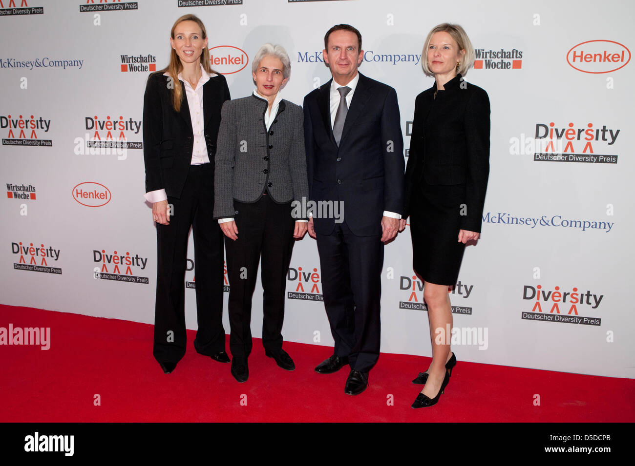 Simone Bagel-Trah, Dr. Marie -Agnes Strack-Zimmermann, Hans Van Bylen, Kathrin Menges the 1st German Diversity Awards Stock Photo