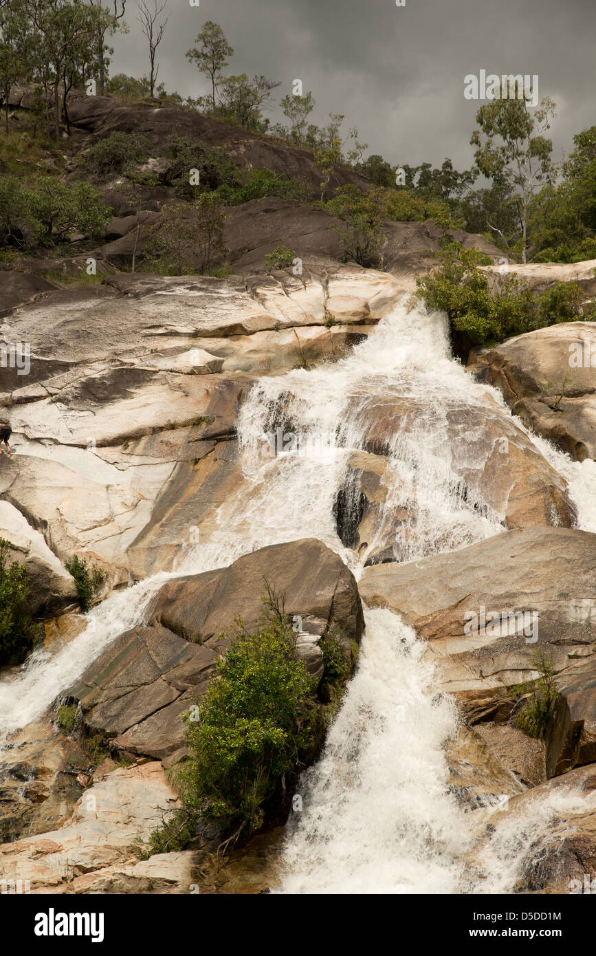 hiking along Emerald Creek near Mareeba, Queensland Australia Stock Photo