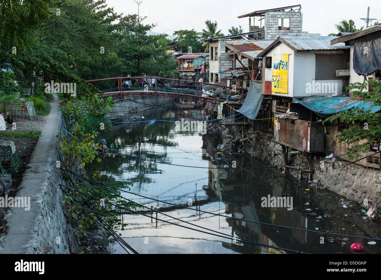 Polluted channel running through the streets of Cebu City Stock Photo ...