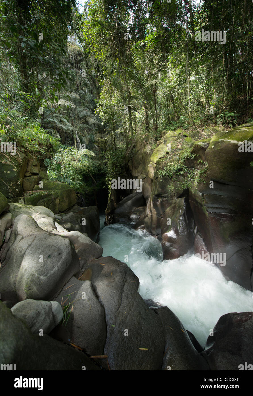River running through a rocky area with waterfalls Stock Photo - Alamy