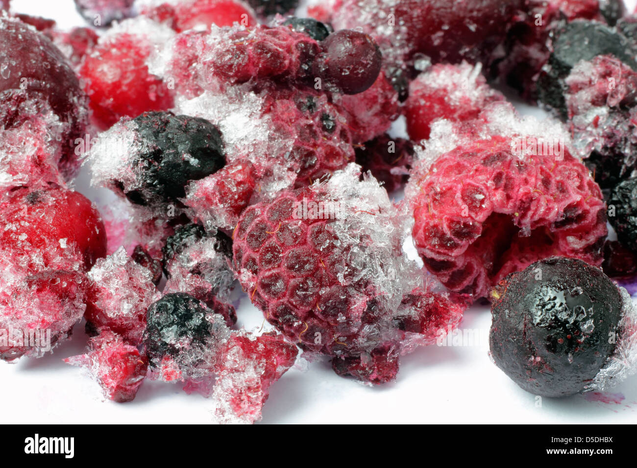 frozen wild berries Stock Photo