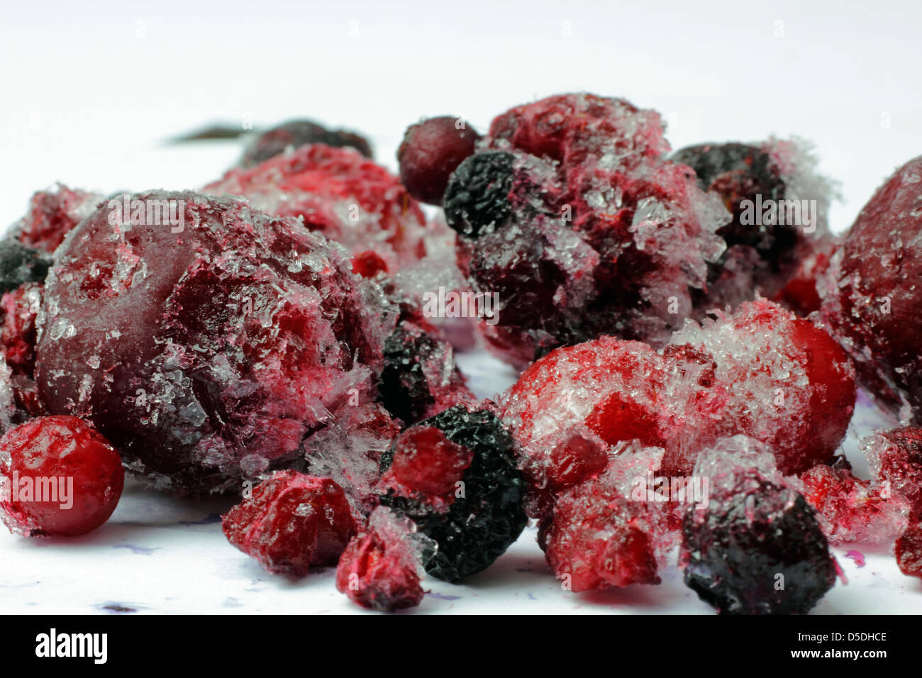 frozen wild berries Stock Photo