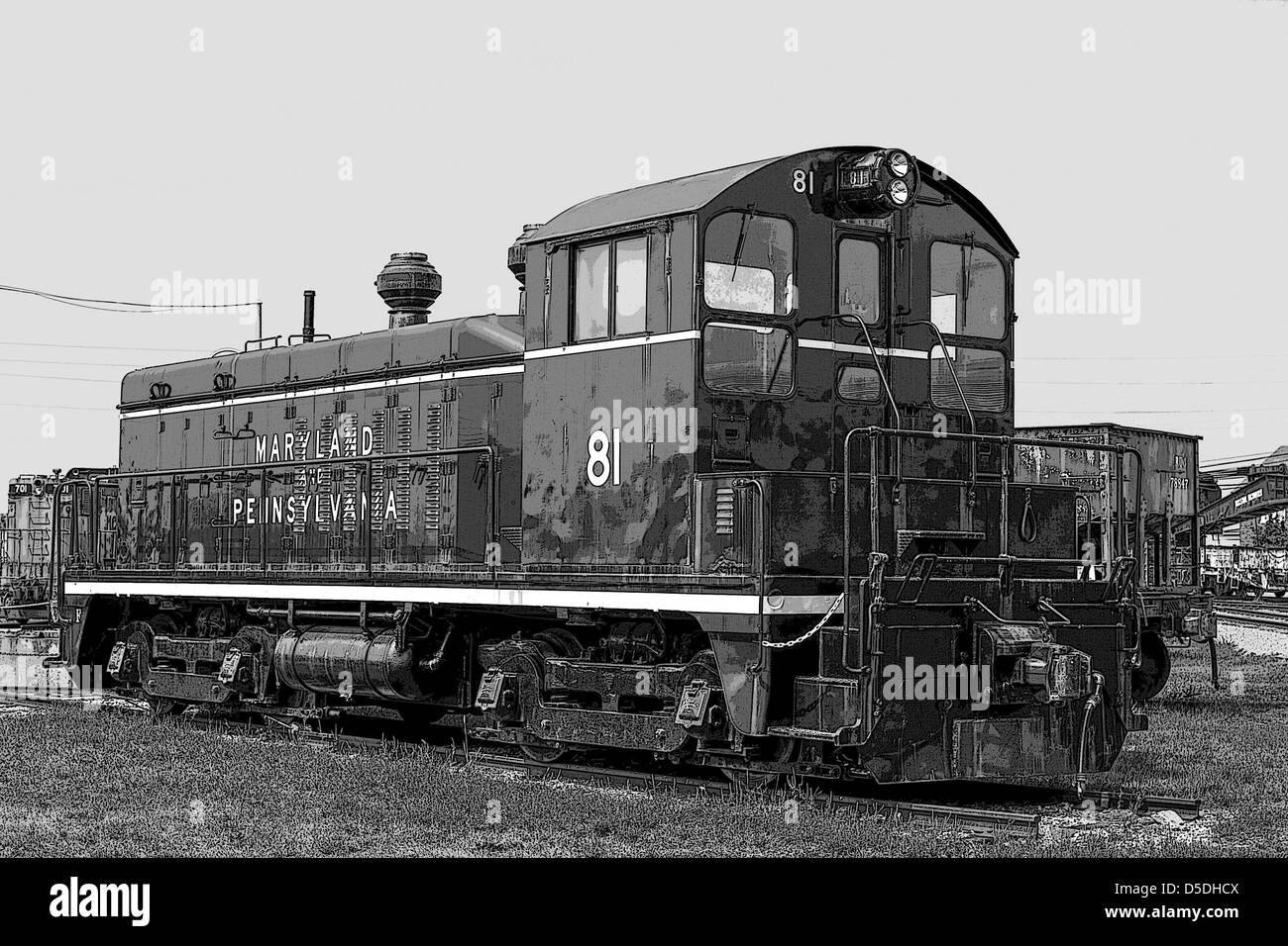 Old locomotive from 1913 Stock Photo