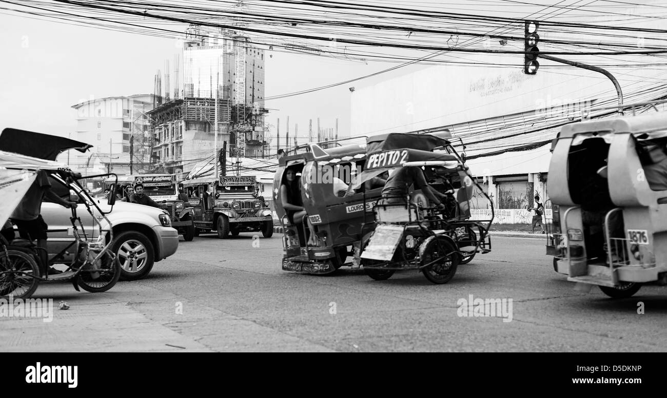 Traffic on Cagayan de Oro, Philippines Stock Photo