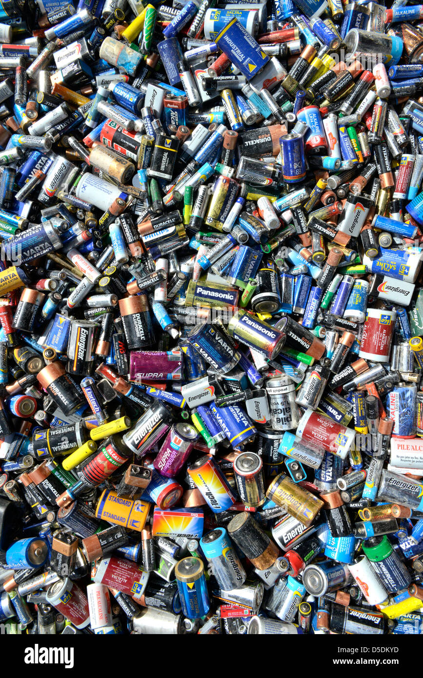 Used Batteries. Used Batteries. Scrap. Recycling. recycle. Stock Photo