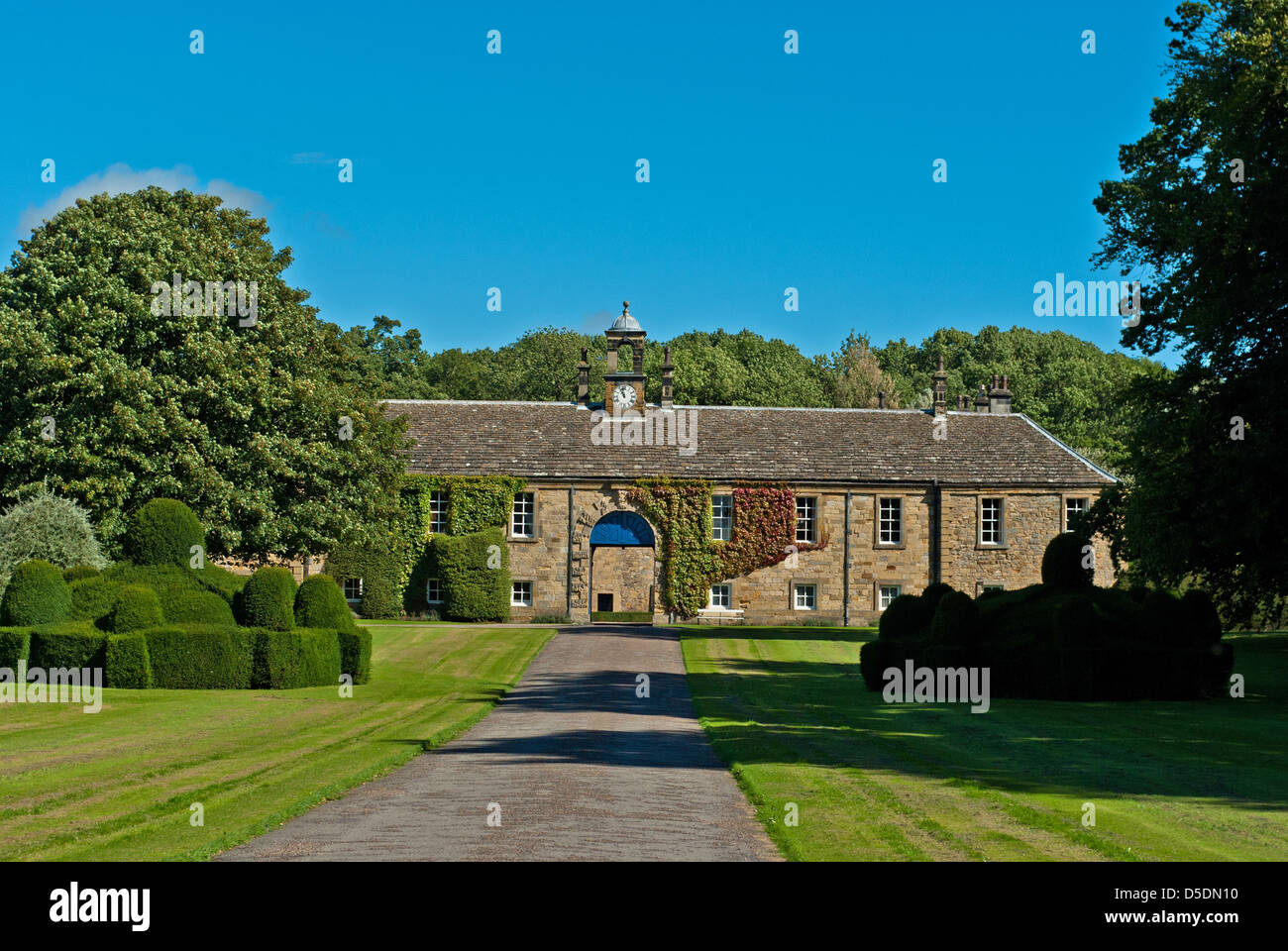 Frontage of Newburgh Priory near Coxwold in North Yorkshire Stock Photo