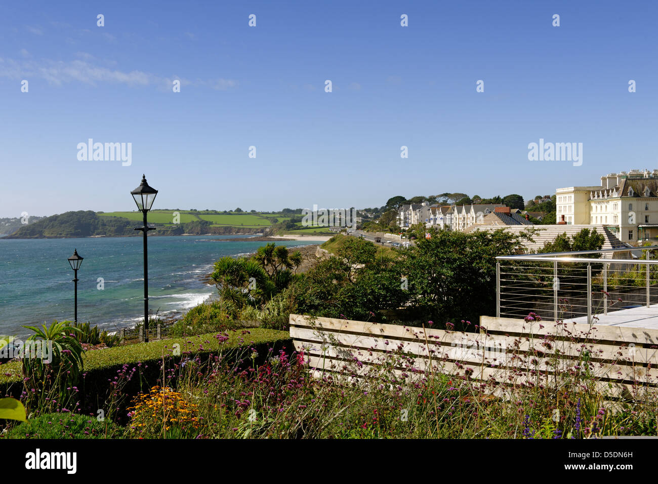 View of Falmouth Bay from Castle Drive, looking towards Gyllyngvase