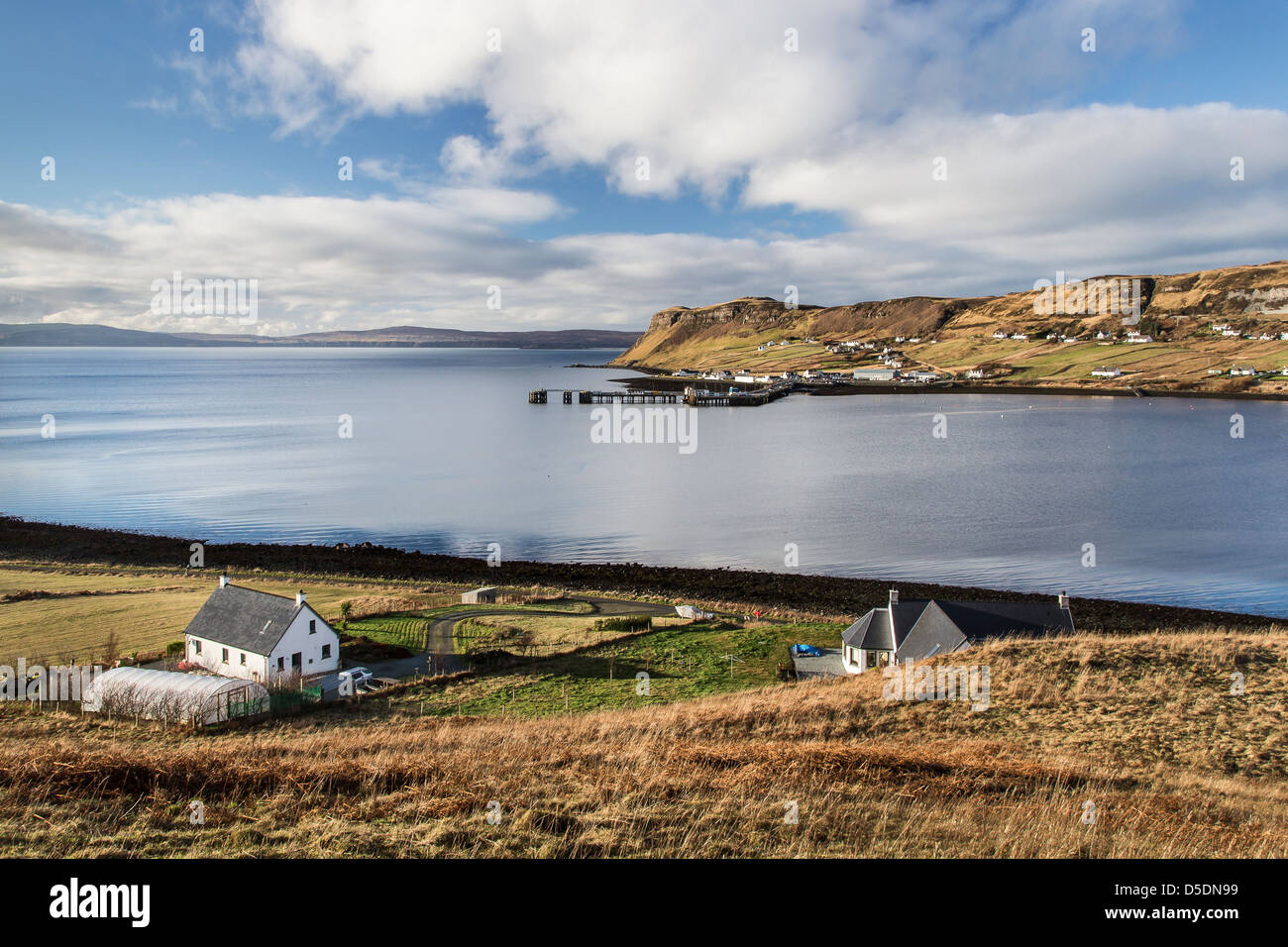 Uig Bay on the Isle of Skye in Scotland. Stock Photo