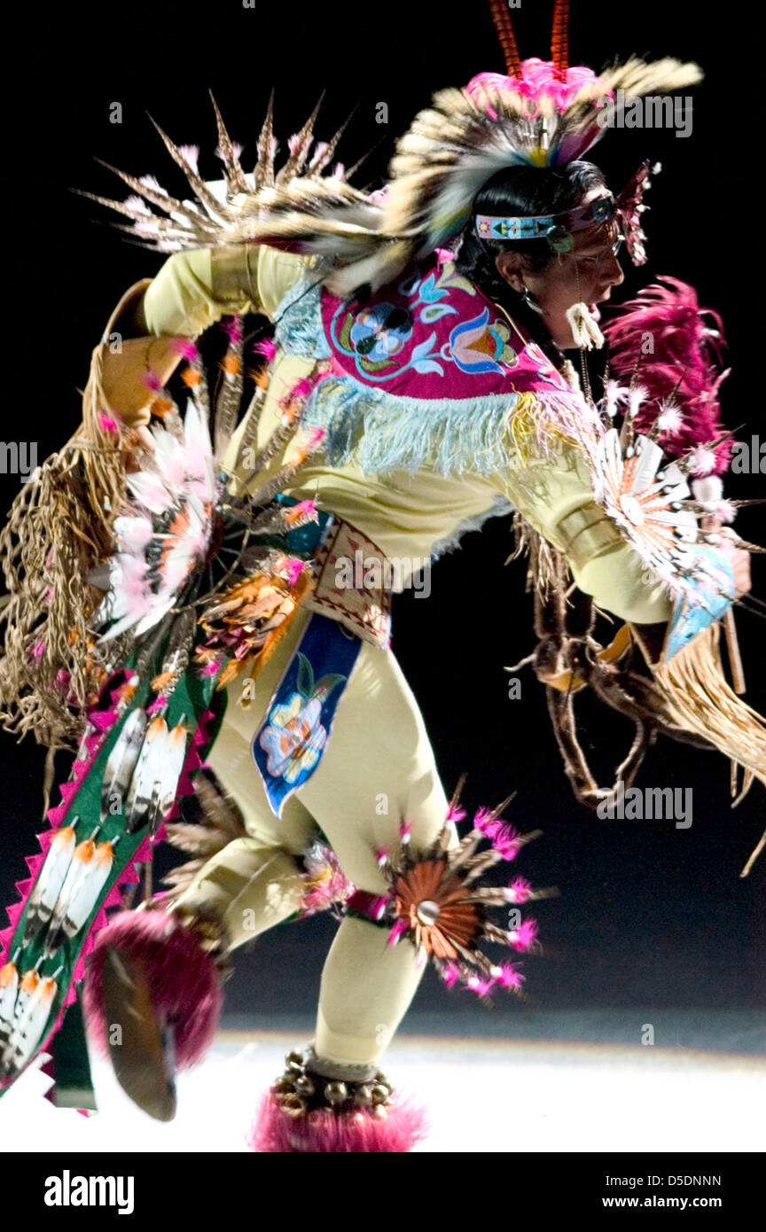 A photo from a 2005 powwow featuring a Native American dancer dressed ...