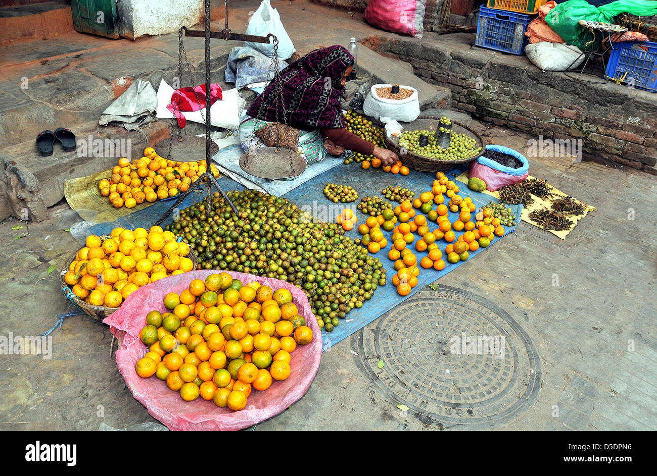 fruits market, Kathmandu, Nepal, Asia Stock Photo Alamy