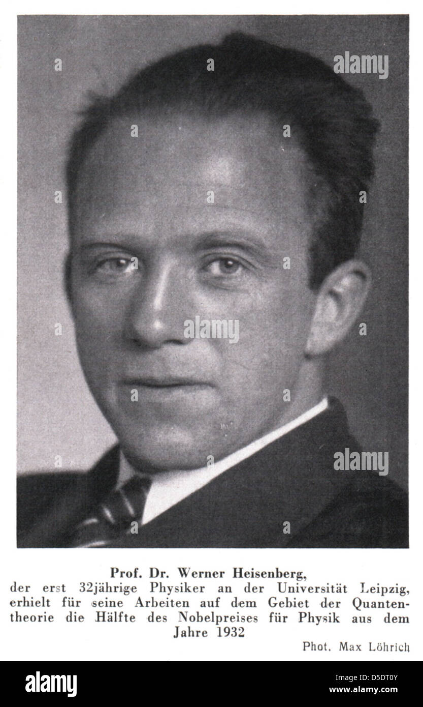 Portrait of Werner Heisenberg (1901-1976), Physicist Stock Photo