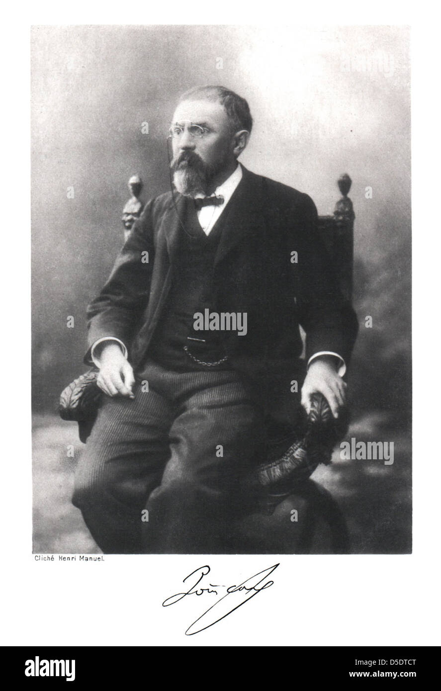 Portrait of Henri Poincaré (1854-1912), Mathematician Stock Photo