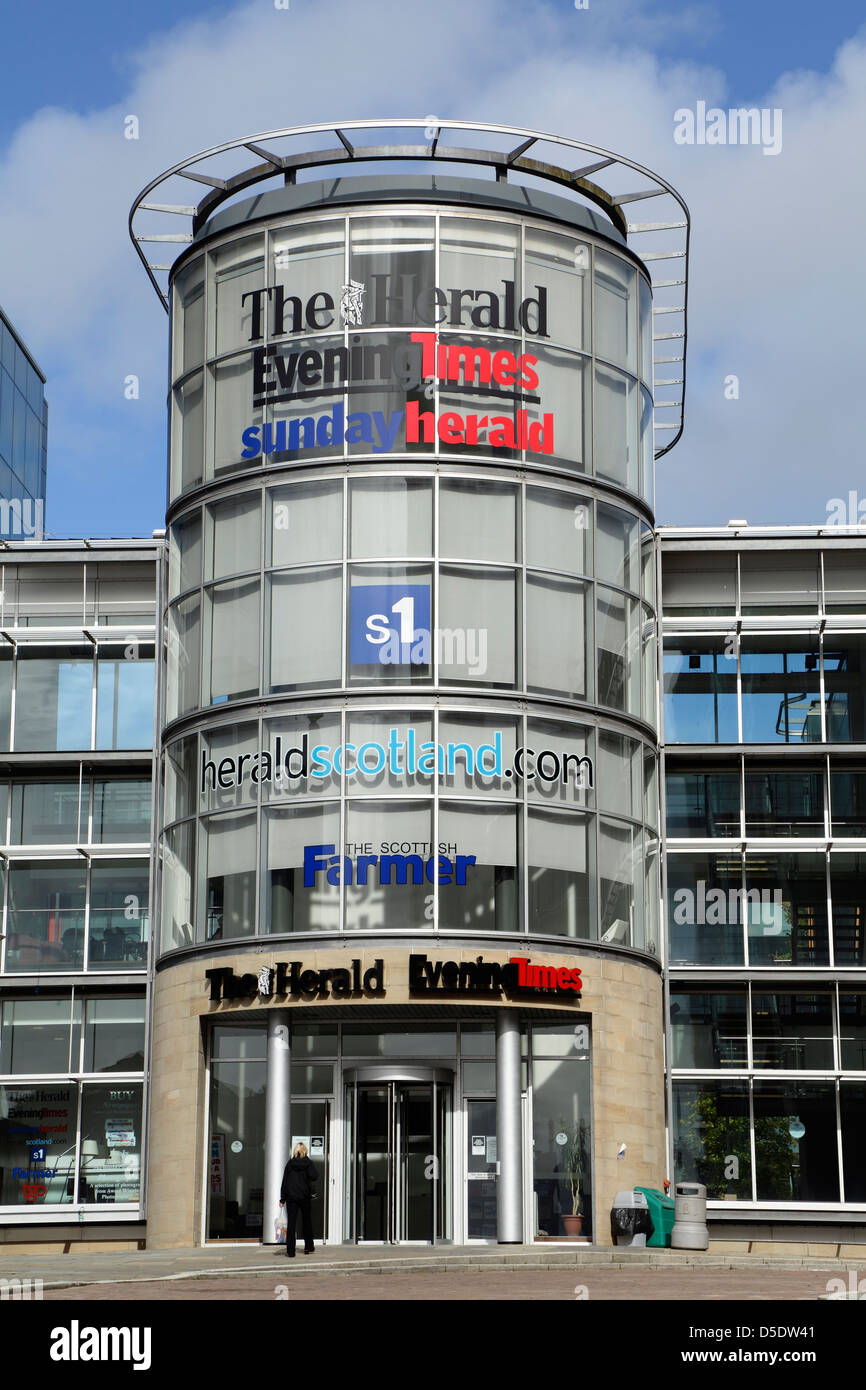 Herald, Evening Times, Scottish Farmer and S1 building, Newsquest Media, 200 Renfield Street, Glasgow, Scotland, UK Stock Photo