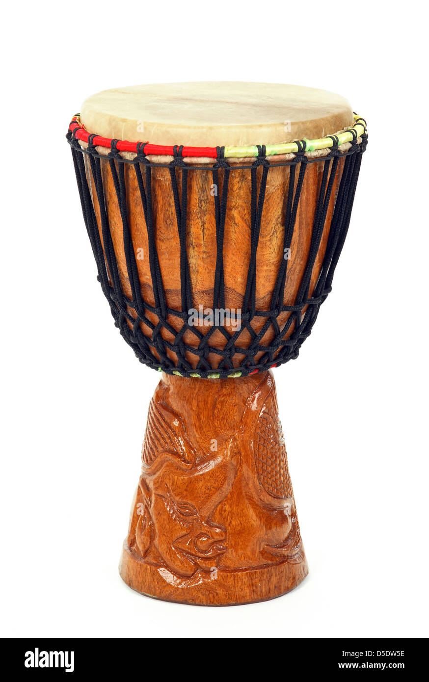 African percussion handmade wooden drum hires stock photography and