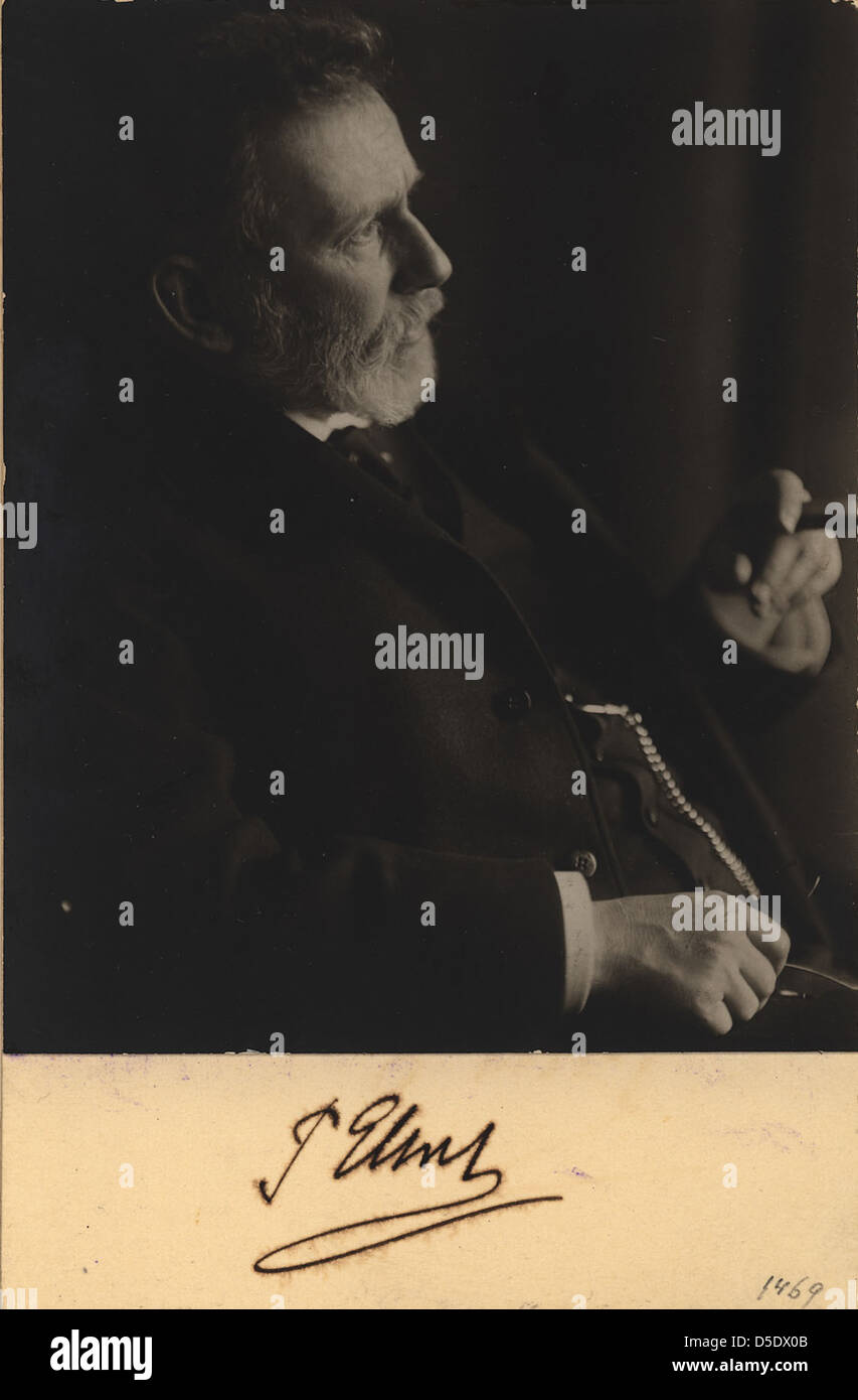 Portrait of Paul Ehrlich (1854-1915), Medical Scientist Stock Photo