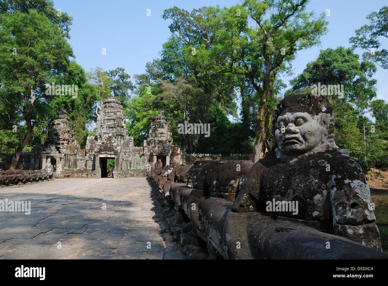 The entrance to the temple of Preah Khan, Angkor, Siem Reap Province, Cambodia. Stock Photo